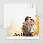 Faire-part Carte postale pour réserver la date (Devant / Derrière)