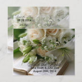 Faire-part Carte postale pour réserver la date (Devant / Derrière)