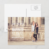 Faire-part Carte postale pour réserver la date (Devant / Derrière)