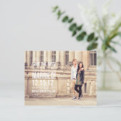 Faire-part Carte postale pour réserver la date (Debout devant)