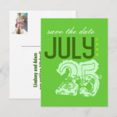 Faire-part Carte postale pour réserver la date (Devant / Derrière)