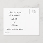 Faire-part Carte postale pour réserver la date (Dos)