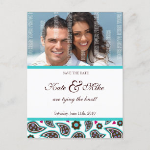 Faire-part Carte Postale pour Sauvegarder la Date C1