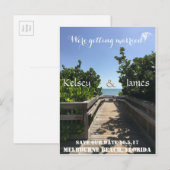 Faire-part Carte postale pour sauver la date de la plage (Devant / Derrière)