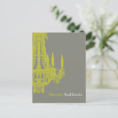 Faire-part Carte postale publicitaire d'agent immobilier (Debout devant)