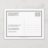 Faire-part Carte postale 'Pure Simplicity Save The Date' - Bl (Dos)
