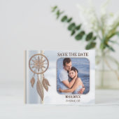 Faire-part Carte postale QR Code pour Sauvegarder la Date Dre (Debout devant)