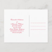 Faire-part Carte postale Red Deco Chic Save the Date (Dos)