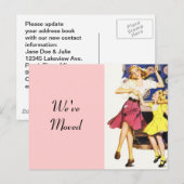 Faire-part Carte Postale Retro Fun Maman Fun Fille Motée Nouv (Devant / Derrière)