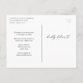 Faire-part Carte postale Romance Eloped (Dos)