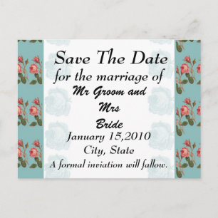 Faire-part Carte Postale Rose Rouge Sauver la Journée