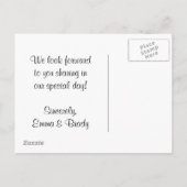 Faire-part Carte postale 'Rustic Burlap & Mason Jar Save the (Dos)