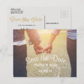 Faire-part Carte postale rustique de sauvegarde de photo - Ma (Devant / Derrière)