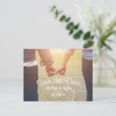 Faire-part Carte postale rustique de sauvegarde de photo - Ma (Debout devant)