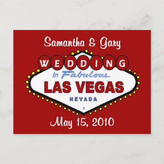 Faire-part Carte postale Samantha & Gary LV 2