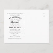Faire-part Carte postale "Sauver la date" avec tableau noir (Dos)
