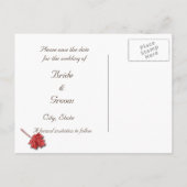 Faire-part Carte postale 'Sauver la date des feuilles d'autom (Dos)