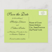 Faire-part Carte postale "Save the Date" à motif de défilemen (Dos)