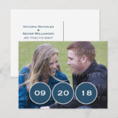 Faire-part Carte postale « Save the Date » avec des cercles m (Devant / Derrière)