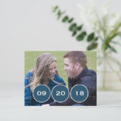 Faire-part Carte postale « Save the Date » avec des cercles m (Debout devant)
