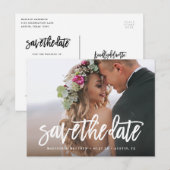 Faire-part Carte postale "Save the Date" avec finition brossé (Devant / Derrière)