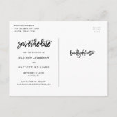 Faire-part Carte postale "Save the Date" avec finition brossé (Dos)