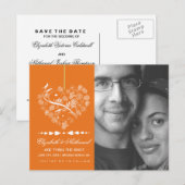 Faire-part Carte postale SAVE THE DATE - citrouille (Devant / Derrière)