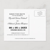 Faire-part Carte postale SAVE THE DATE - citrouille (Dos)