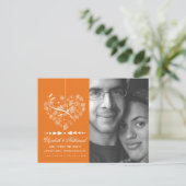 Faire-part Carte postale SAVE THE DATE - citrouille (Debout devant)
