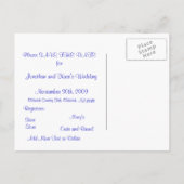 Faire-part Carte postale "save the date" Éventail Chinois Ble (Dos)