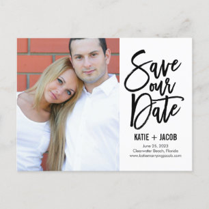 Faire-part Carte postale "Save The Date" Moderne aux finition