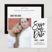 Faire-part Carte postale "Save The Date" Moderne aux finition (Devant / Derrière)