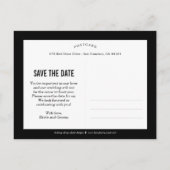 Faire-part Carte postale "Save The Date" Moderne aux finition (Dos)
