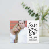 Faire-part Carte postale "Save The Date" Moderne aux finition (Debout devant)