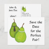 Faire-part Carte postale Save the Date Perfect Pair (Devant / Derrière)
