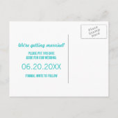 Faire-part Carte postale "Save the Date" typographie flèche,  (Dos)