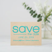 Faire-part Carte postale "Save the Date" typographie flèche,  (Debout devant)