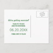 Faire-part Carte postale "Save the Date" typographie flèche,  (Dos)