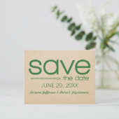 Faire-part Carte postale "Save the Date" typographie flèche,  (Debout devant)