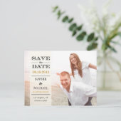 Faire-part Carte postale 'Sheer Overlay Save The Date' - Crèm (Debout devant)