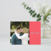Faire-part Carte postale simple corail et sarcelle STD (Debout devant)