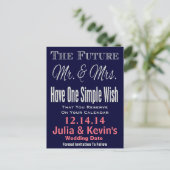 Faire-part Carte postale simple et moderne pour annoncer une  (Debout devant)