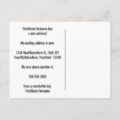 Faire-part Carte postale simple, modeste et ordinaire de nouv (Dos)