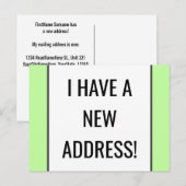 Faire-part Carte postale simple, modeste et simple de nouvell (Devant / Derrière)