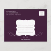 Faire-part Carte postale 'Simply Couture Save The Date' - Vio (Dos)