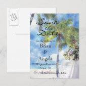 Faire-part Carte postale STD Mariage Plage (Devant / Derrière)