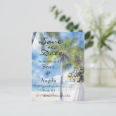 Faire-part Carte postale STD Mariage Plage (Debout devant)