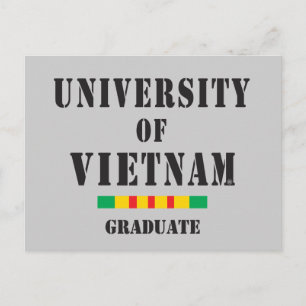 Faire-part carte postale stencilée diplômé du Vietnam