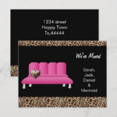 Faire-part carte postale tendance nous avons déménagé (Devant / Derrière)