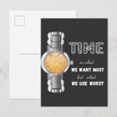 Faire-part Carte Postale Time Inspiration Quote (Devant / Derrière)